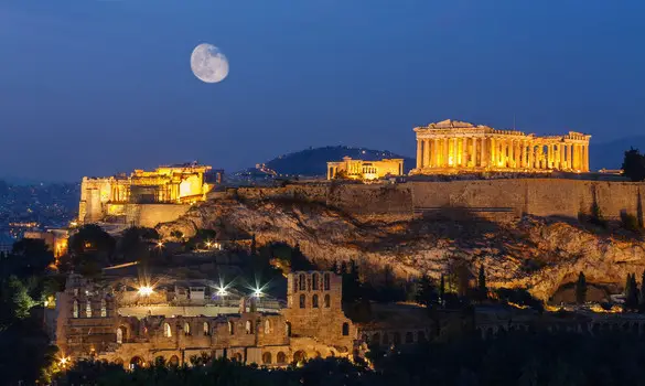 Athens by night